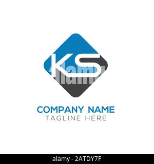 Modèle vectoriel de conception de logo KS avec alphabet initial. Lettre Abstraite Ks Logo Lié Illustration de Vecteur