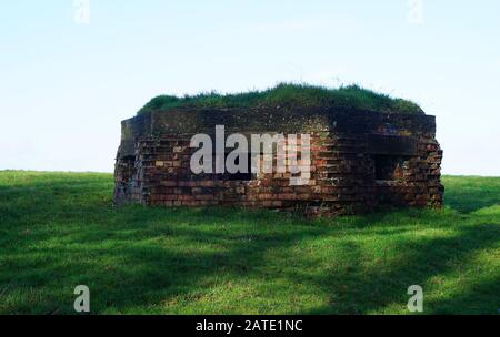 Pilbox de la seconde Guerre mondiale près du parc Ampthill Banque D'Images