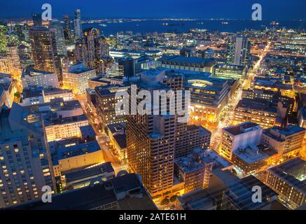 Vue aérienne de la ville de San Francisco, Californie, USA Banque D'Images