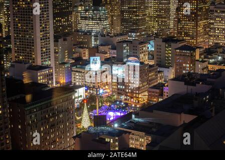 Vue aérienne de la ville de San Francisco, Californie, USA Banque D'Images