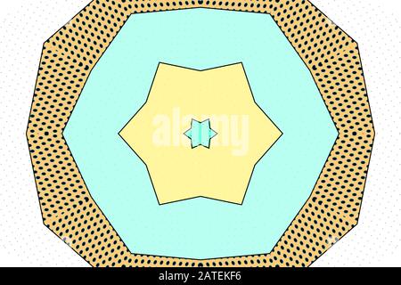 Cercles courbes fractales abstraits Banque D'Images