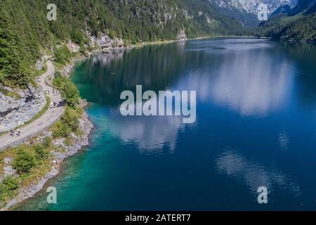 Vue Aérienne De Gosausee, Lac Gosau, Gosau, Haute-Autriche, Autriche Banque D'Images