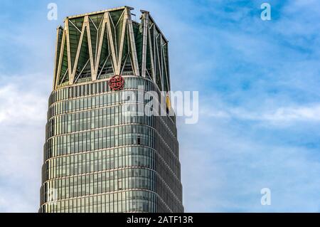 Pékin, CHINE 24.022019: Quartier central des affaires - CBD City Skyline. Gratte-ciel modernes dans le centre financier DE PÉKIN. Banque D'Images