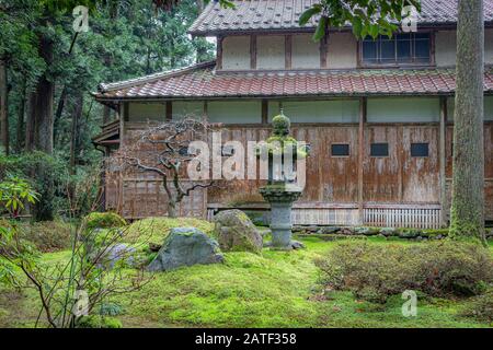 Hiyo Moss Garden dans la forêt de Sagesse, Komatsu, Ishikawa, Japon. Banque D'Images