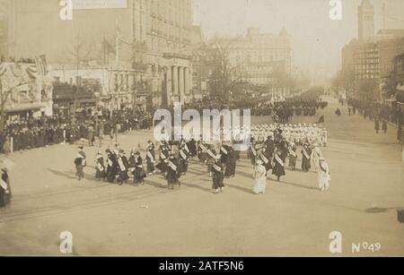 Défilé Inaugural De Woodrow Wilson. Washington DC 1917 - suffrage des femmes aux États-Unis 1840' 1920' Banque D'Images