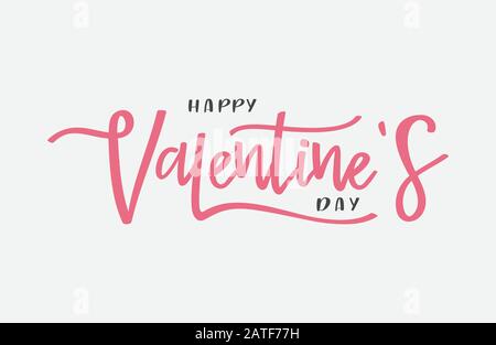 Bonne Saint Valentin vecteur, dessin À La Main vecteur illustration du dessin, citation romantique carte postale, carte postale, invitation, modèle de bannière Illustration de Vecteur