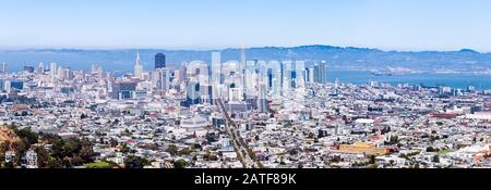 Horizon du centre-ville de San Francisco en Californie Banque D'Images