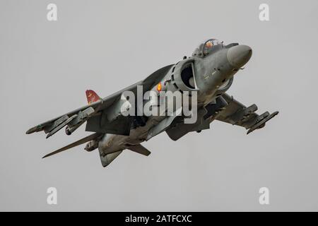 L'exposition des avions de combat EAV-8 B Harrier II plus de la Marine espagnole au Royal International Air Tattoo, RAF Fairford, Royaume-Uni, le 21 juillet 2019. Banque D'Images