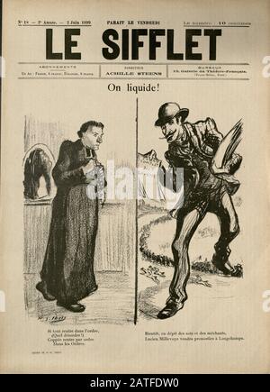 L'affaire Dreyfus 1894-1906 - Le Ensemble marionnettes, 2 juin 1899 - journal illustré en Français Banque D'Images