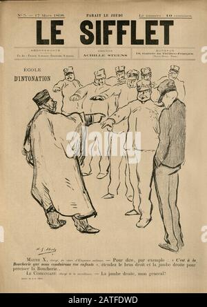 L'affaire Dreyfus 1894-1906 - Le Ensemble marionnettes, 10 mars 1898 - journal illustré en Français Banque D'Images