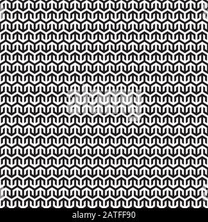 Motif de texture d'arrière-plan entrecroisé abstrait sans couture en noir et blanc Illustration de Vecteur