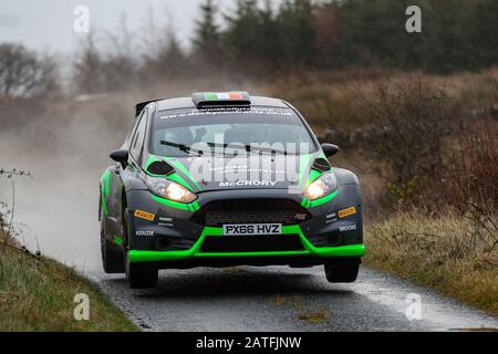 Galway, Galway, Irlande. 2 février 2020. Championnat irlandais de rallye tarmac, rallye international Galway; Declan McClory et Stephen O'Hanlon (Ford Fiesta WRC) revendiquent la 8ème place crédit global: Action plus Sports/Alay Live News Banque D'Images