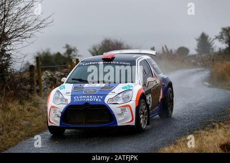 Galway, Galway, Irlande. 2 février 2020. Championnat irlandais de rallye tarmac, rallye international Galway; Cal McCarthy et Derek O'Brien (Citroën DS3 R5) en action crédit: Action plus Sports/Alay Live News Banque D'Images