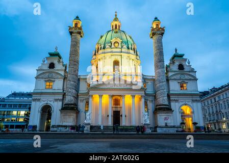 Karlskirche à Vienne, Autriche Banque D'Images