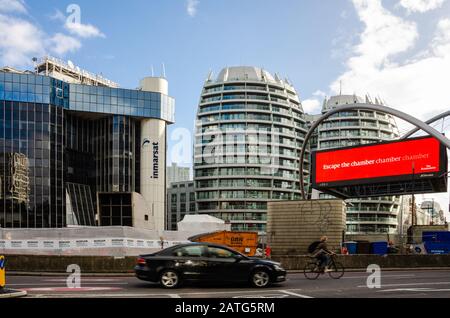 Le Rond-Point de Silicon Dans le quartier londonien de Hackney abrite un certain nombre d'entreprises de haute technologie comme Inmarsat. Banque D'Images