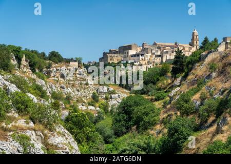 Gravina dans les Pouilles, Bari, Pouilles, Italie : vue panoramique sur la ville historique Banque D'Images