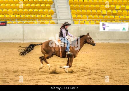 Concurrent De L'Australian Barrel Horse Association National Finals Banque D'Images