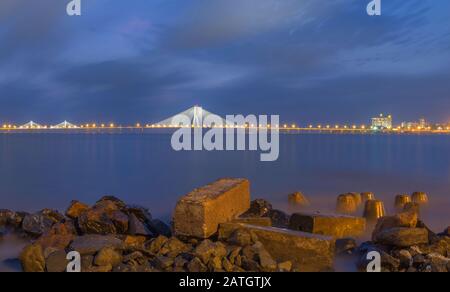 Bandra Worli Sea Link, Mumbai, Inde Banque D'Images