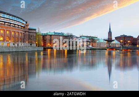 Stockholm, Suède. Riksdag (parlement). Banque D'Images