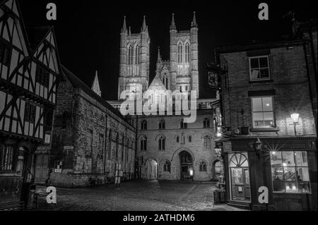 La Cathédrale de Lincoln Banque D'Images