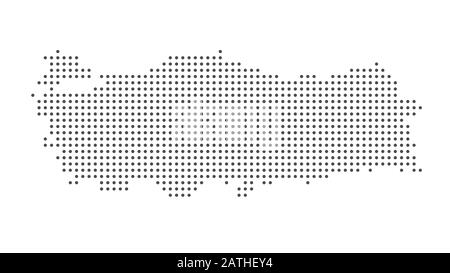 Fond vectoriel pointillé de la carte turque. Illustration de la conception technologique ou des infographies Illustration de Vecteur