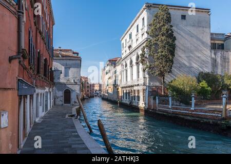 Cornes et canaux de Venise. Le Grand Canal du pont de l'Académie. Dans l'histoire. Italie Banque D'Images