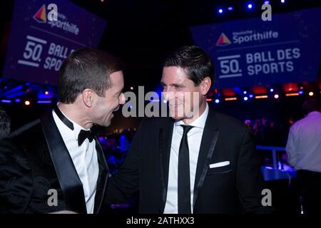 Wiesbaden, Allemagne. 01 février 2020. Kai PFLAUME, modérateur, et Marcus HOEFL, ball des Sports le 1 février 2020 à Wiesbaden | usage international crédit: DPA/Alay Live News Banque D'Images