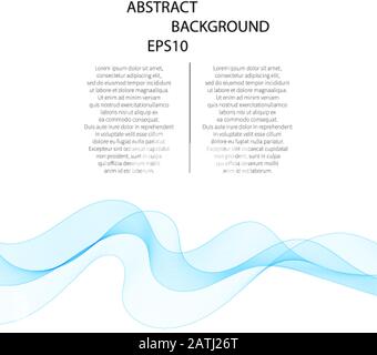 Une vague bleue de la mer. Abstract vector wave Illustration de Vecteur