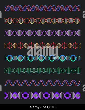 Molécule d'ADN - éléments du vecteur de style de conception en ligne Illustration de Vecteur