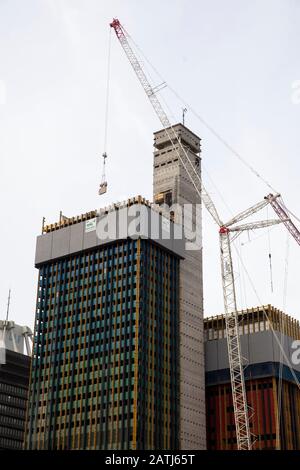 La construction de la Deutsche Welle (radiodiffuseur international public), en démolition, Cologne, Allemagne. 3 février 2020 Banque D'Images