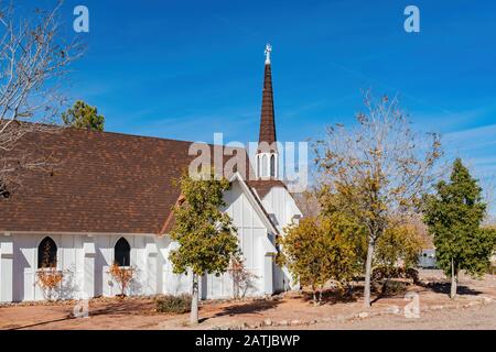 Vue extérieure de la chapelle de mariage aux chandelles à Las Vegas, Nevada Banque D'Images