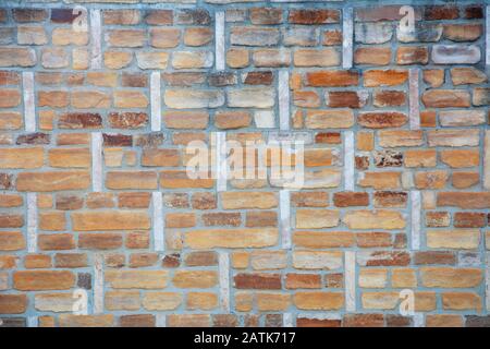 Fond coloré à motifs en briques, texture de mur de calcaire Banque D'Images