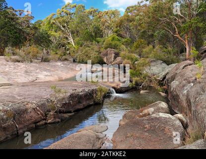 Spectaculaire Paysage De Roches Granites Au Parc National De Bald Rock Creek Girraween Nouvelle-Galles Du Sud Australie Banque D'Images