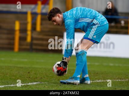 St ALBANS, ANGLETERRE - FÉVRIER 03: Adam Parkes de Watford Moins De 23 ans pendant la Ligue de développement professionnel entre Watford Moins de 23 ans et Charlton Athletic Moins de 23 ans le 03 Janvier 2020 au Clarence Park Stadium, St.Albans, Angleterre. (Photo de AFS/Espa-Images) Banque D'Images