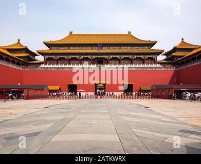 Meridian Gate (Wumen), Entrée À Cité Interdite, Beijing, Chine, Asie Banque D'Images