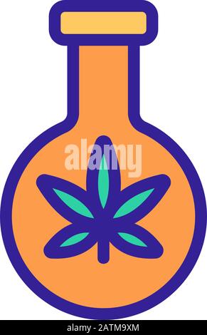 Cannabis dans l'emballage icône vecteur. Illustration du symbole de contour isolé Illustration de Vecteur