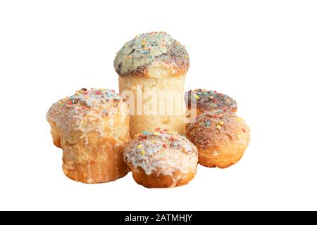 cuisson maison de pâques isolée sur fond blanc. Orthodoxe personnalisé, vacances. Banque D'Images