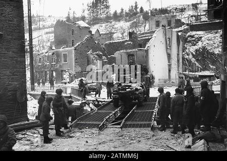 La bataille des Ardennes, également connue sous le nom De Contre-Offensive des Ardennes, a eu lieu du 16 décembre 1944 au 25 janvier 1945 Banque D'Images