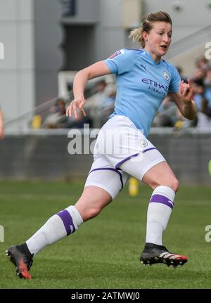 Manchester, ANGLETERRE - FÉVRIER 02 : Ellen White de Manchester City WFC lors du match de la Super League féminine de Barclays entre Manchester City et Arsena Banque D'Images