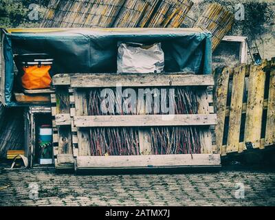 Palettes à la poubelle en vrac Banque D'Images
