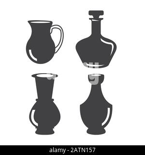 Icône vase symbole vase moderne et tendance pour logo, web, app, UI. Icône vase signe simple. Icône vase illustration vectorielle plate pour le graphisme et le web design Illustration de Vecteur