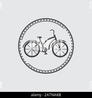 Icône de badge de vélo isolée. Symbole du logo du vélo Illustration de Vecteur