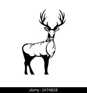 Panneau d'icône Deer. Icône cerf plate. Motif icône cerf. Deer Icon Vector.Eps 10 Illustration de Vecteur