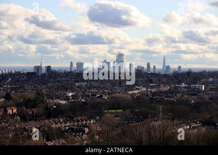 Ville de Londres depuis Alexandra Palace Banque D'Images