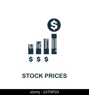 Icône Prix des actions. Conception d'éléments créatifs de la collection d'icônes de la bourse. Pixel Perfect stock Prices icône pour la conception Web, les applications, les logiciels, l'impression Banque D'Images