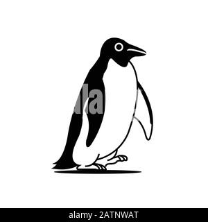 Icône de dessin animé de Pinguin. Thème animal de l'hiver. Conception isolée. Illustration vectorielle Illustration de Vecteur