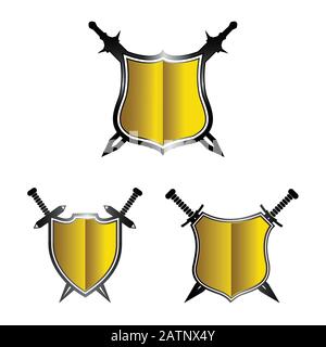 icône shield isolée sur fond blanc de la barre d'onglets et de la collection de paramètres. icône shield à la mode et symbole de bouclier moderne pour le logo Illustration de Vecteur