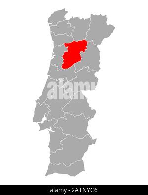 Carte de Viseu au Portugal Banque D'Images