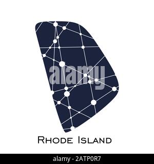 Carte de l'État du Rhode Island Illustration de Vecteur
