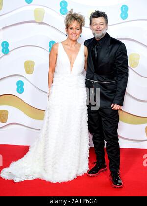 Lorraine Ashbourne et Andy Serkis ont assisté aux 73ème prix du film de l'Académie britannique qui ont eu lieu au Royal Albert Hall, Londres. Banque D'Images